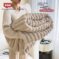 Soft Wind Bubble Velvet Blanket Warm Solid Rabbit Fur Blankets Double-sided Thickening Cover Throw Warm Fur Blanket - Image 4